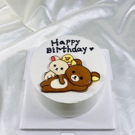 拉拉熊蛋糕 生日蛋糕 客製 造型 手繪 卡通 周歲寶寶 6 8吋宅配