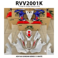 Rapido Cover Set Honda ADV160 ADV 160 Gundam Series (1) White Red Blue Yellow Motor Body Set Accessories Spare Parts