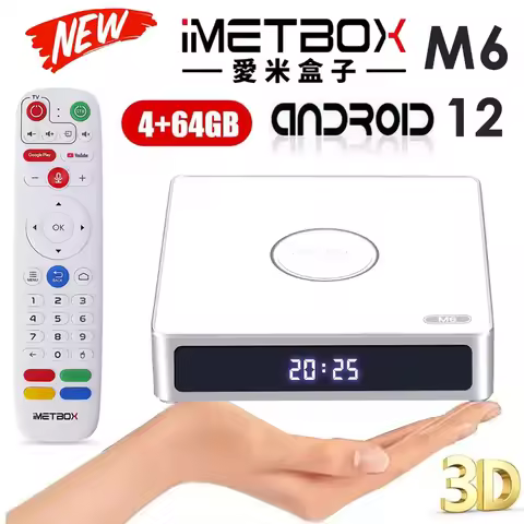 IMETBOX M6【Latest Model】4GB RAM +62GB ROM TV B0X Free Lifetime Android B0X BLUETOOTH 5.0 HD 8K WIREL