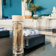 Pure Zen Tea Infuser Bottle - Insulated Glass Tea Bottle