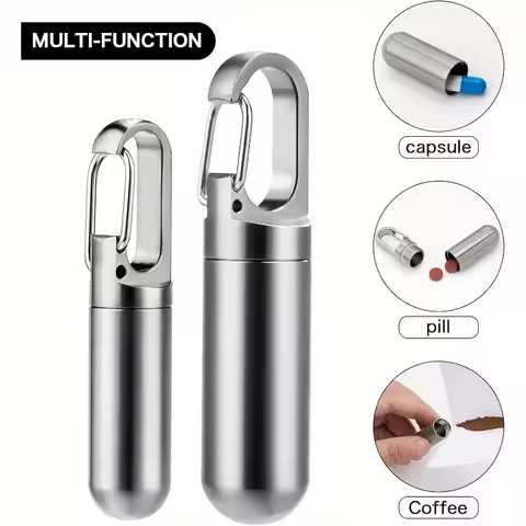 Medicine Box Keychain, Portable Waterproof Medicine Box, Cute Keychain Medicine Box, Suitable for Ou