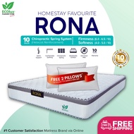 FREE SHIPPING Ecolux Rona 10inch Chiropractic Spring Mattress/Tilam - Queen/King/Single/Super Single