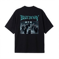 &Team Blaze The Way Asia Tour T Shirt Milk Silk DTF Print Group Photo Graphic Tee Fan Support Outfit