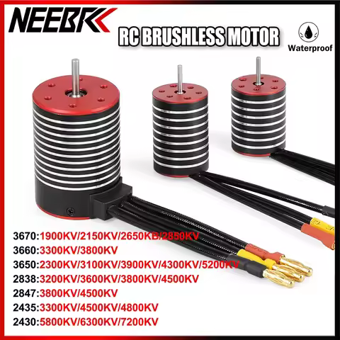 NEEBRC 2430 2435 2838 2847 3650 3660 3670 Waterproof Brushless Motor for 1/8 1/10 1/12 1/14 RC Car R