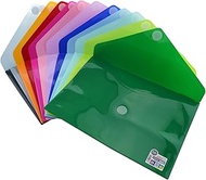 Pack of 12 Envelope Folder with V-lock Closure - A4+ Size Made of 100% Recyclable Polypropylene - As