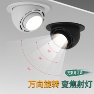 Zoom Universal Embedded Spotlight Adjustable Angle Rotating Focusing Concentrating Hole Light Bull's