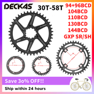 DECKAS จักรยานรอบห่วงโซ่94 + 96BCD 96BCD 104BCD 110BCD 130BCD 144BCD SH/SR GXP 32T-58T 7-12speed CNC