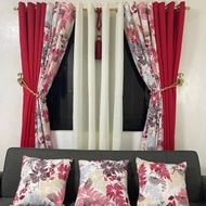 WindowStyleMNL 3in1 "Clarion Red" Curtain 5-8 feet