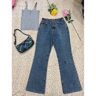 Set flared jeans + 2-strap t-shirt size S (E62-66 Mong94 D98) 1m5 can be worn