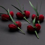 Bridal Dress Accessories Modeling Accessories Hair Accessories 1PC Red Tulip Chinese Vintage Hairpin