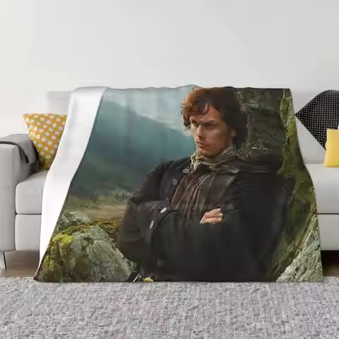 Outlander Jamie Fraser Blanket Soft Warm Travel Portable Blanket Outlander Jamie Fraser Fictional Ch