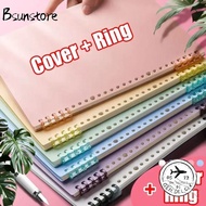 BSUNS1 4Pcs Loose-leaf Book Cover, A4 A5 B5 Transparent DIY Loose Leaf Notebook, Cute Stationery Bin