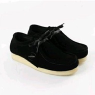 Men's Casual Shoes - Chunky Shoes Wallabee Shoes - Clark Suede Natural Black Shoes