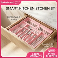 [SG] Expandable Kitchen Drawer Organiser Tray | Cutlery Holder Utensils Organizer | Fork Spoon Knive