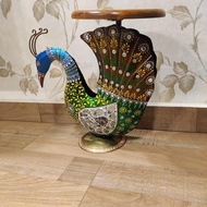 Exclusive Peacock table with mosaic work with sheesham wood top.