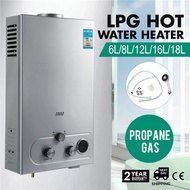 Household Wall Mounted Stainless Steel 6/8/12/16/18L Liquefied Gas Natural Gas Water Heater For Instant Bathing