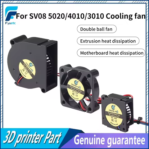 For SV08 5020/4010/3010 Double Ball Fan Fast Cooling Fan And Silent Fan For SV08 3D Printer