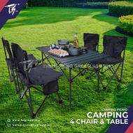 TSBRILLIANT Camping Table + 4 Camping Chairs