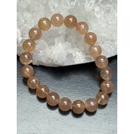 Arusha sunstone 9.6mm crystal bracelet with certified