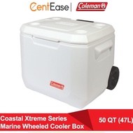 Coleman 50 QT (47L) Coastal Xtreme Series Marine Wheeled Cooler Box (3000001839)