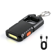 Boruit | BORUiT LED Keychain Flashlight Mini Pocket Light With Bottle Opener Type-C Rechargeable Tor