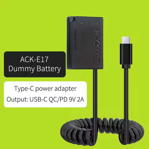 for CANON Camera ACK-E18 DR-E18 Power Adapter EOS RP R9 R50 R8 R100 R10 Fake Battery LP-E17 760D 750