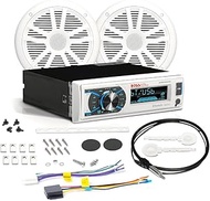 KIT SET MARINE FOR BOSS AUDIO SYSTEMS MCK632WB.6 with MR692UAB AM/FM Bluetooth Stereo Receiver, A Pa