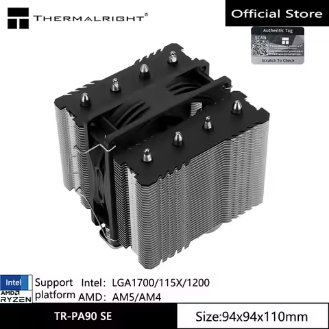 Thermalright TR-PA90 SE 4 heat pipe CPU air cooling radiator,Dual tower single fan, supports LGA1700