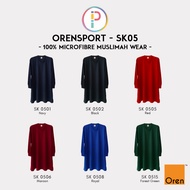 OREN SPORT Microfiber Baju Muslimah Active Quickdry NAVY/Black/RED/MAROON/ROYAL/GREEN SK05 JERSI
