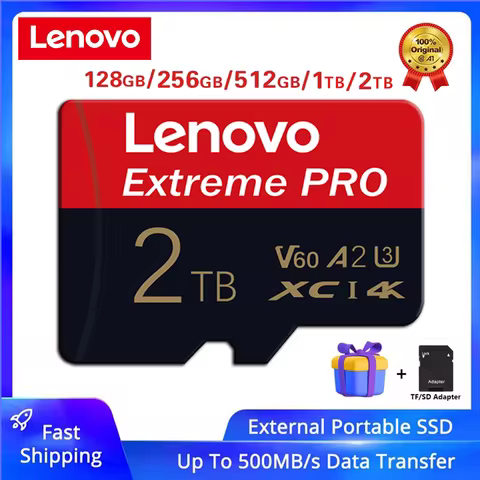 Lenovo 2TB 1TB 512GB 256GB Micro TF SDXC U3 V30 160MB/s High-Speed for 4K Video/GoPro/Nintendo Switc