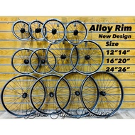RIM ALLOY BICYCLE / Alloy Basikal / Rim Basikal / Basikal Rim / size 12” 14” 16'' 20'' 24'' 26'' 27.