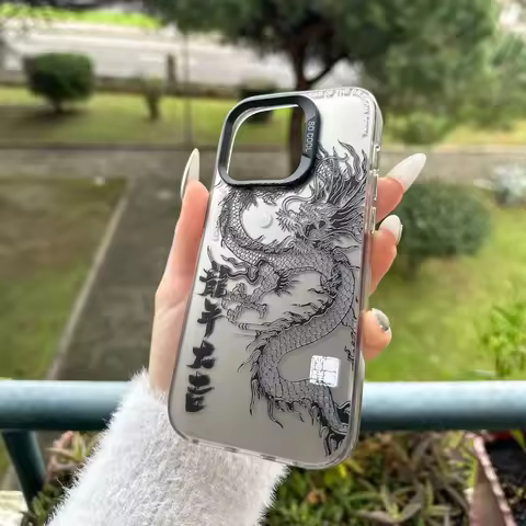 Illusory Color Chinese Dragon Case for VIVO Y15S Y16 Y17S Y21 Y22S Y27 Y50 Y91 Y93 V23 V25 V27 V29 S