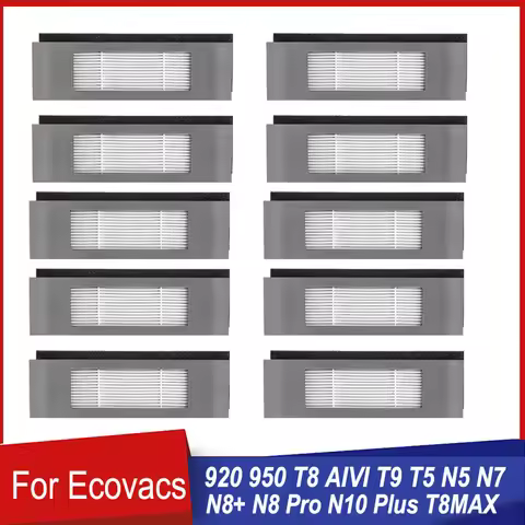 Replacement Filters For Ecovacs Deebot OZMO 920 950 T5 T8 T8 Aivi T9 N7 N8 N8+ N8 Pro+ N10 Plus Robo