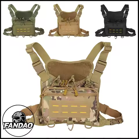 Tactical Chest Pack EDC Chest Bag Outdoor Hunting Utility Molle Chest Rig Pouch with Universal CCW C