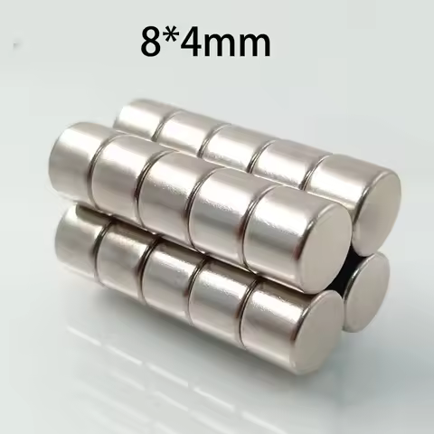 10pcs 8x4mm Magnets with Adhesive - Round Metallic Magnets for Fridge, Notes & Home Decor