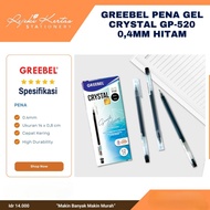 Greebel Crystal GP-520 0.4MM Black Gel Pen (1 Pack of 12)