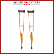 Nạng chống nách bằng gỗ - Nạng gỗ tập đi cho người đau chân
