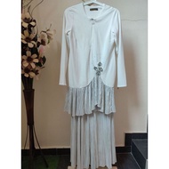 PRELOVED | LENORAH KURUNG BY BELLA AMMARA XS WHITE PEARL