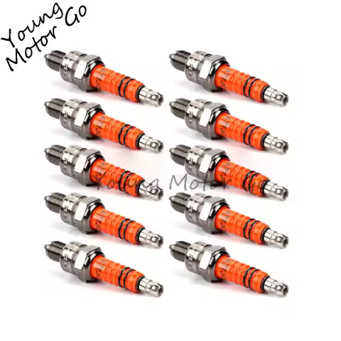 10pcs Motorcycle Spark Plug A7TJC Modification GY6 50cc 70cc 90cc 110cc 125cc ATV Dirt Bike 150cc Mo