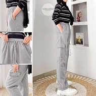 Amicaa - Ayzel Cargo Pants - Korean Loose Pants Highwaist Long Cargo Pants for Women Casual Comforta