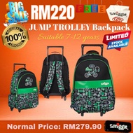 READY STOCK 💯 SMIGGLE ORIGINAL Trolley Jump Backpack GREEN