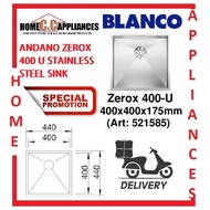BLANCO ZEROX 400-U STAINLESS STEEL SINK