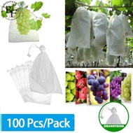 100PCS Fruit Protection Bags Anti Bird Garden Drawstring Net Bag Vegetable Plant Net Agriculture Pes