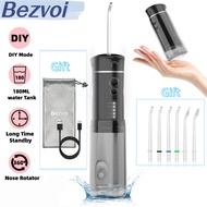 Bezvoi Y825 Water Flosser Travel Portable Oral Irrigator with Telescopic Water Tank, 5 Modes, 6 Jet 