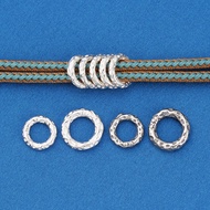 S925 Silver Loose Beads Beads Spacer Beads Spacer Hammer Pattern Ring Bracelet Bracelet Spacer Beads