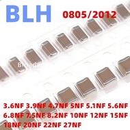 100PCS 2012 SMD Ceramic Capacitors 0805 3.6NF 3.9NF 4.7NF 5NF 5.1NF 5.6NF 6.8NF 7.5NF 8.2NF 10NF 12N