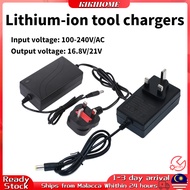 16.8V/21V Lithium Battery Charger UK plug (3pin) AC/DC For Cordless Drill Cordless Chainsaw Mesin Ru