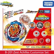 BEYBLADE BU BURST ULTIMATE B-201 ZEST ACHILLES CUSTOMIZE SET TAKARA CODE 1296