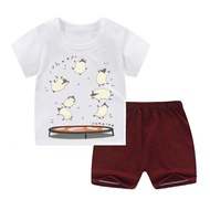 Cute Little Sheep Jumping Trampoline Kids Set/ T-Shirts-Boys/Girls/ Sets+Pants-Color-Random {Premium Material}