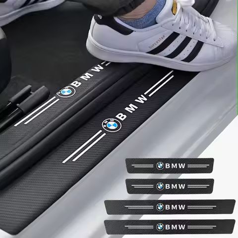 For BMW M M3 M5 X1 X3 X5 X6 E46 E39 E36 E60 E46 E90 E92 Car Door Sill Plate Sticker Anti-scratch Str